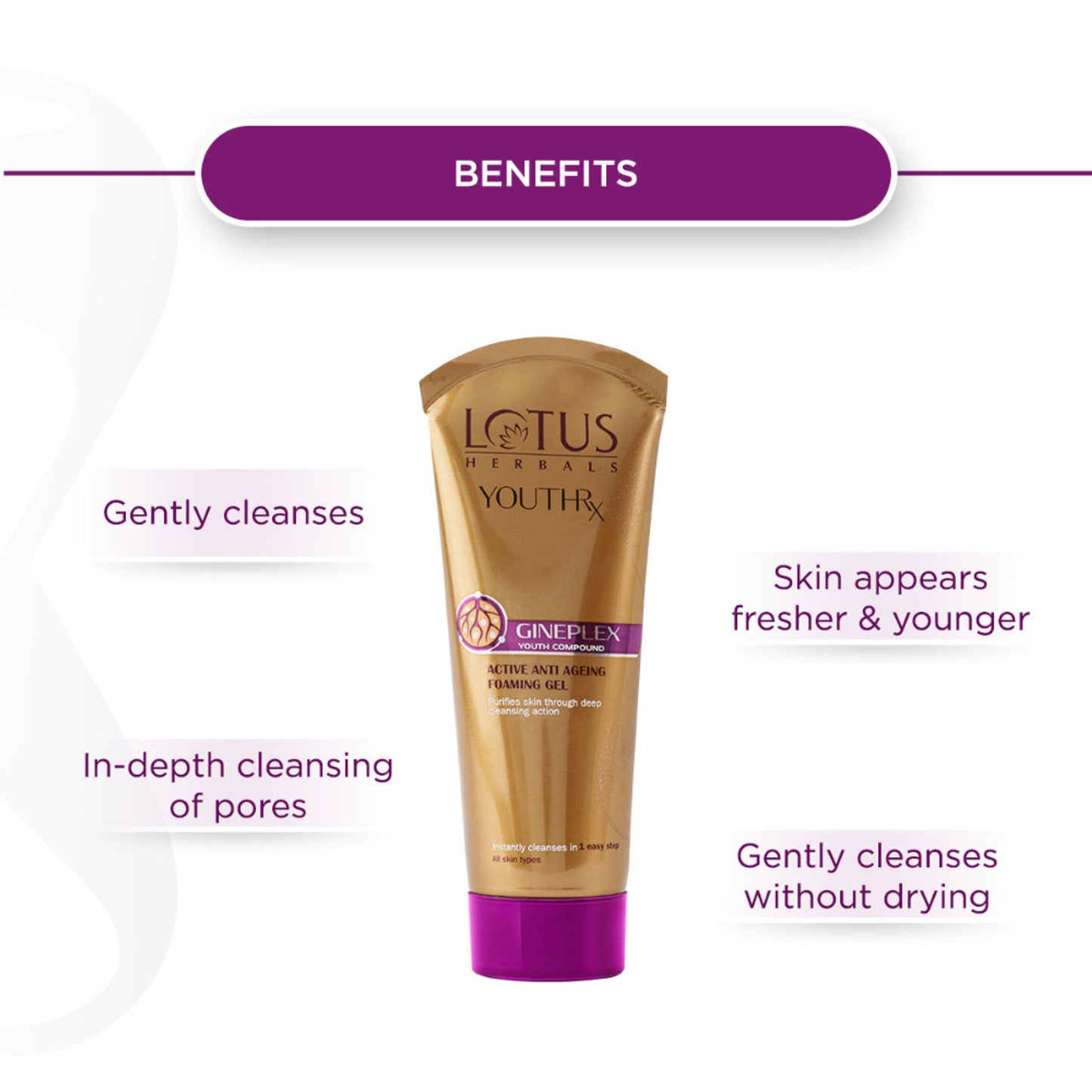 Lotus Herbals Gineplex YouthRx Active Anti-Ageing Foaming Gel