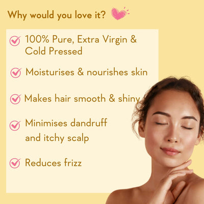 WishCare 100% Pure Cold Pressed Badam Rogan Sweet Almond Oil-Strengthens Hair-Adds Glow to Dry Skin