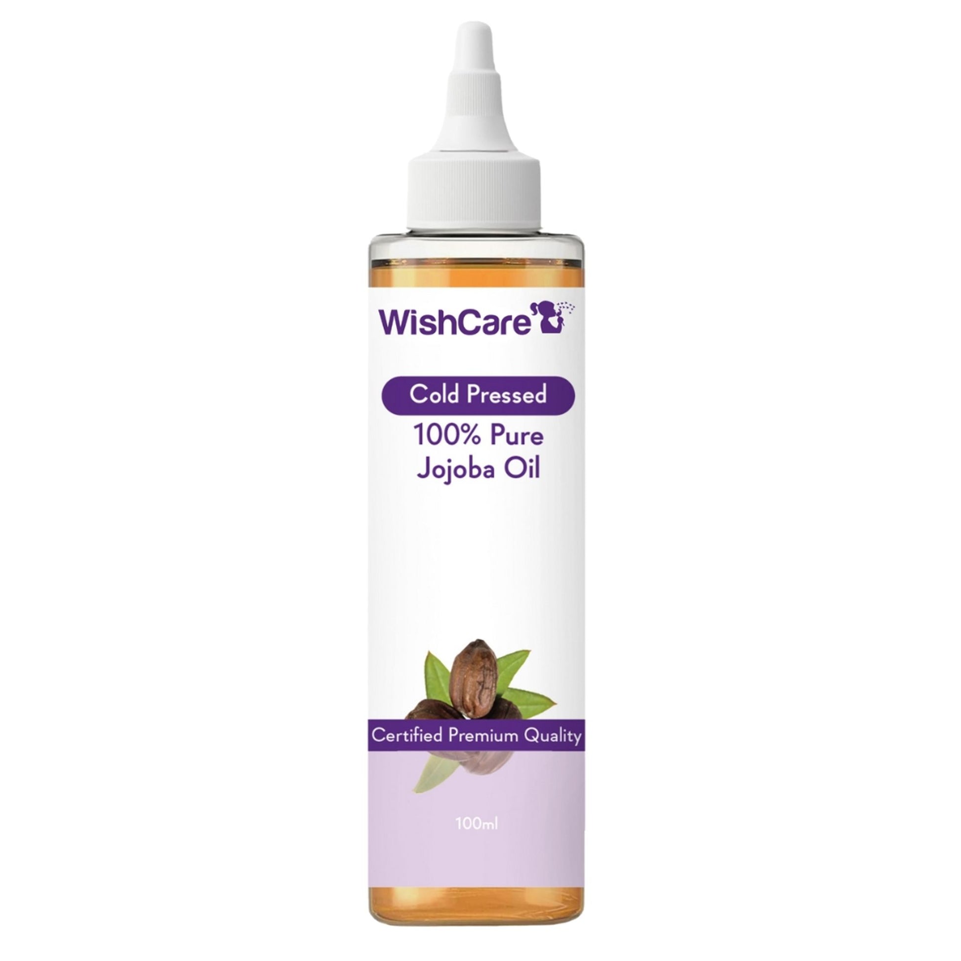 WishCare 100% Pure Cold Pressed Jojoba Oil For Hair & Skin-Strengthens Hair-Moisturizes Skin