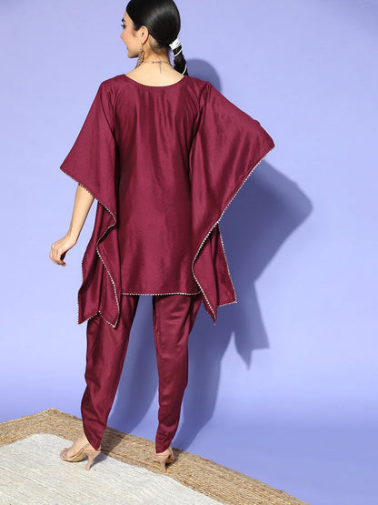 Dhiyona IE Ethnic Motifs Liva Draped Luxe Kurta Set