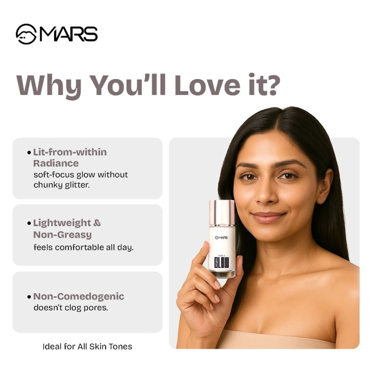 MARS Take A Glow Illuminating Primer - Light Beam