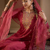 Dhiyona IE Women Floral Embroidered Regular Kurta with Trousers & With Dupatta