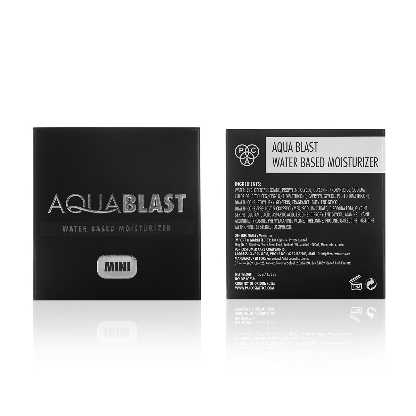 PAC Aqua Blast Water Based Moisturizer - Lightweight Hydrating Moisturizer for All Skin Types