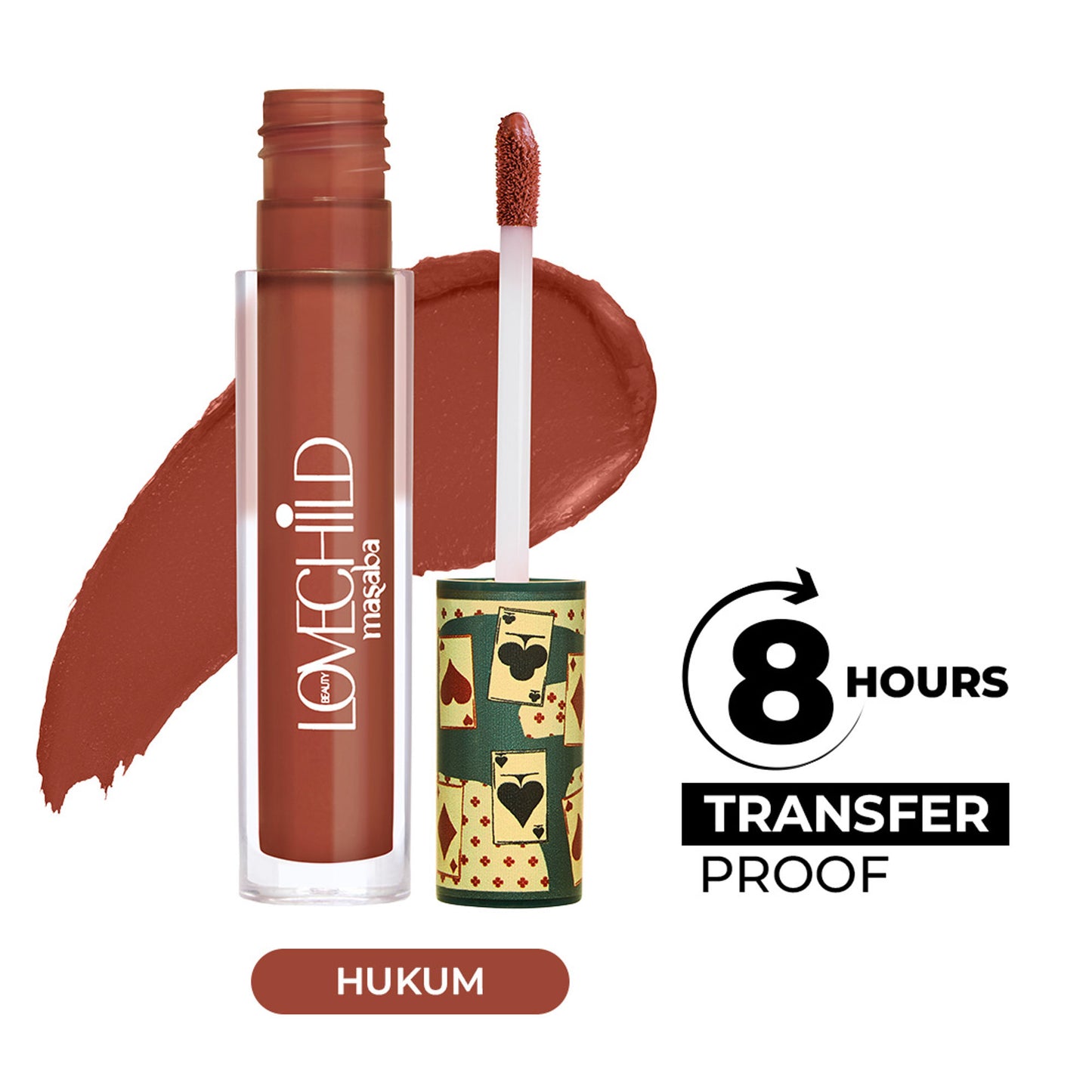 LoveChild Masaba Mad Matte Tranfer-proof Long Lasting Liquid Lipstick, Enriched with Jojoba & Macademia Oil - 05 Hukum