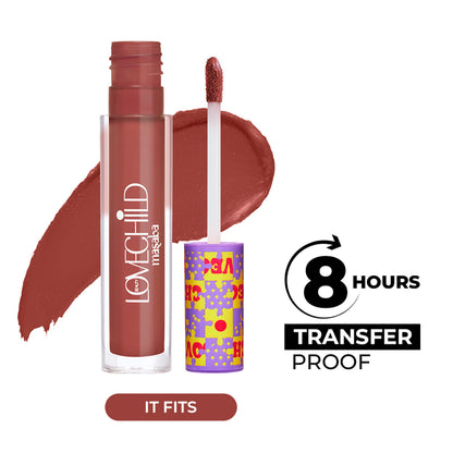 LoveChild Masaba LoveChild Masaba Mad Matte Transfer-proof Liquid Lipstick in 12 It Fits with Jojoba and Macadamia Oil, long-lasting and vibrant.