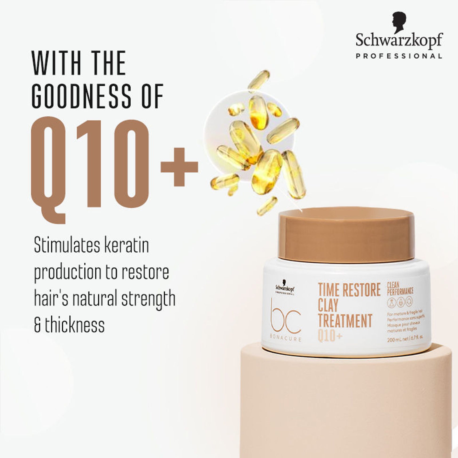 Schwarzkopf Professional Bonacure Time Restore Clay Treatment Mask With Q10+