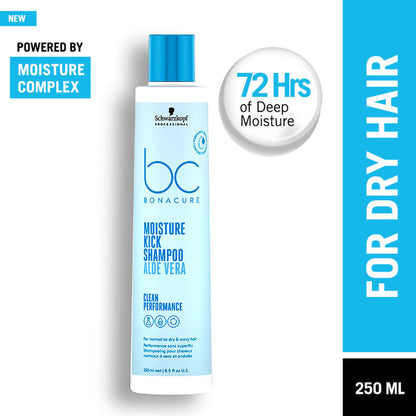 Schwarzkopf Professional Bonacure Moisture Kick Shampoo With Aloe Vera - For Dry Hair