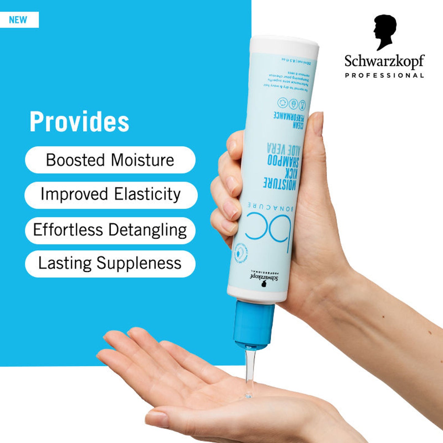 Schwarzkopf Professional Bonacure Moisture Kick Shampoo With Aloe Vera - For Dry Hair