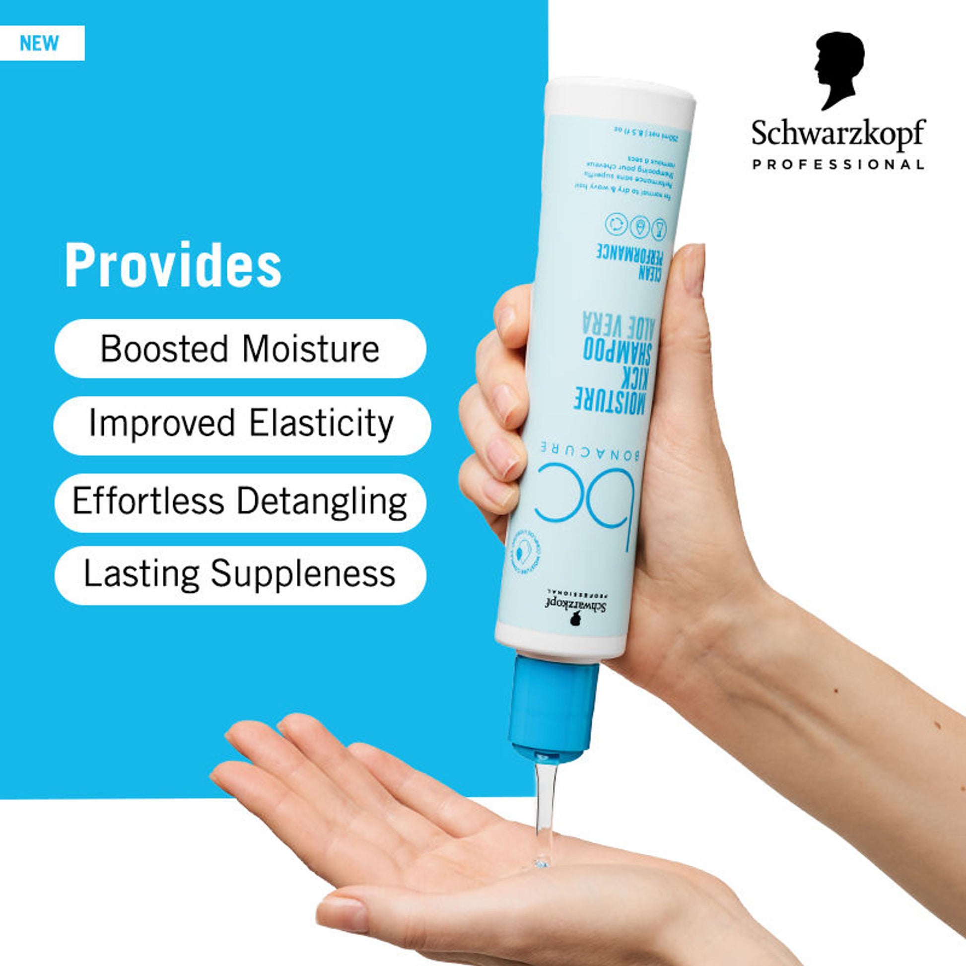 Schwarzkopf Professional Bonacure Moisture Kick Shampoo With Aloe Vera - For Dry Hair