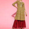 Dhiyona IE Ethnic Motifs Cotton Blend Kurta Set