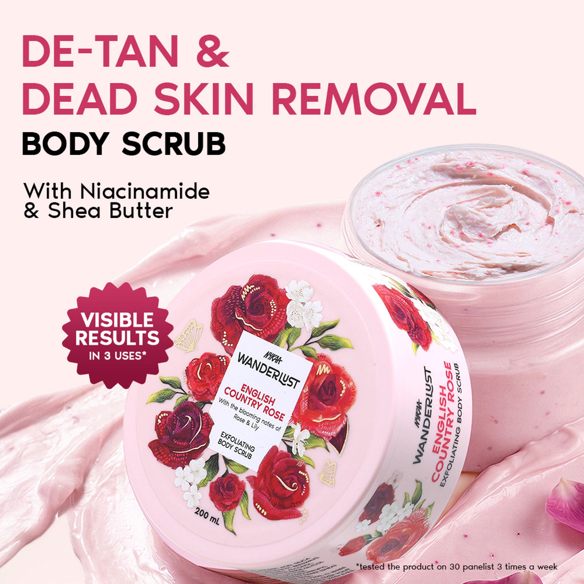 Nykaa Wanderlust Body Scrub - English Country Rose