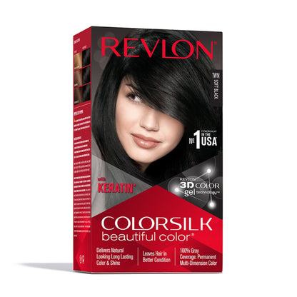 Revlon Colorsilk Hair Color With Keratin - Soft Black 1WN