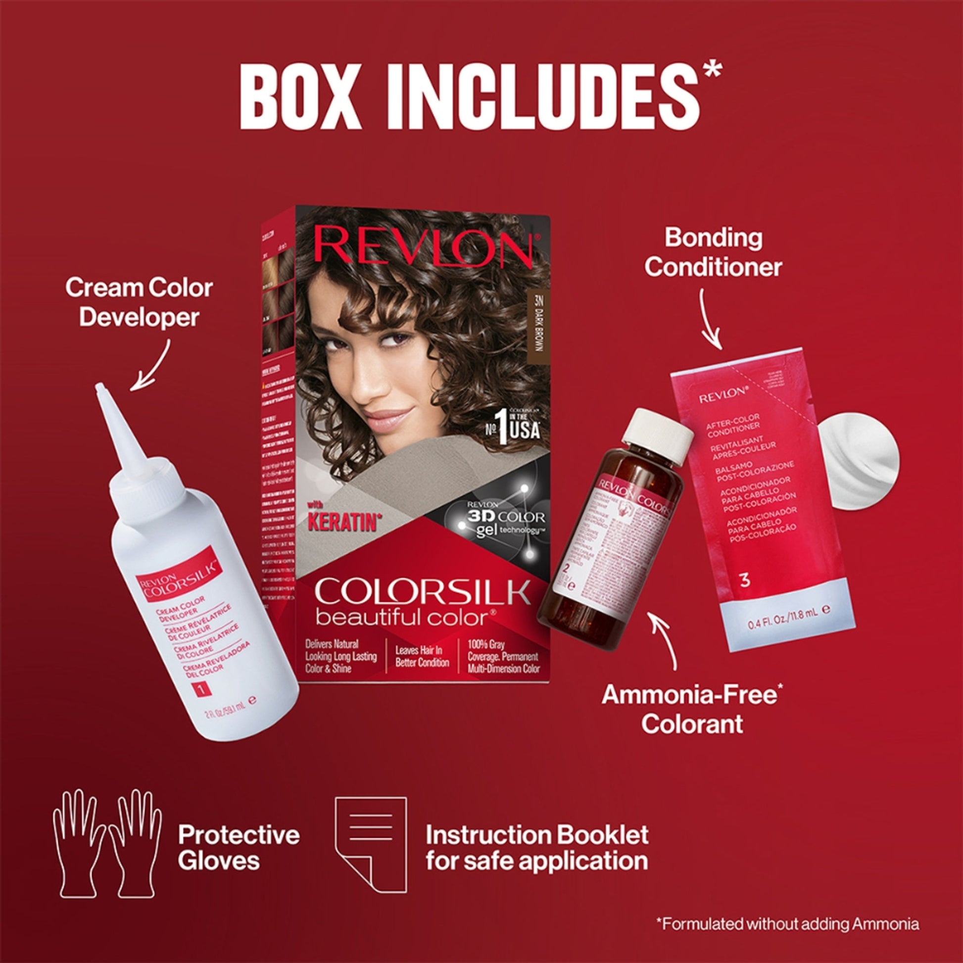 Revlon Colorsilk Hair Color With Keratin - Dark Brown 3N