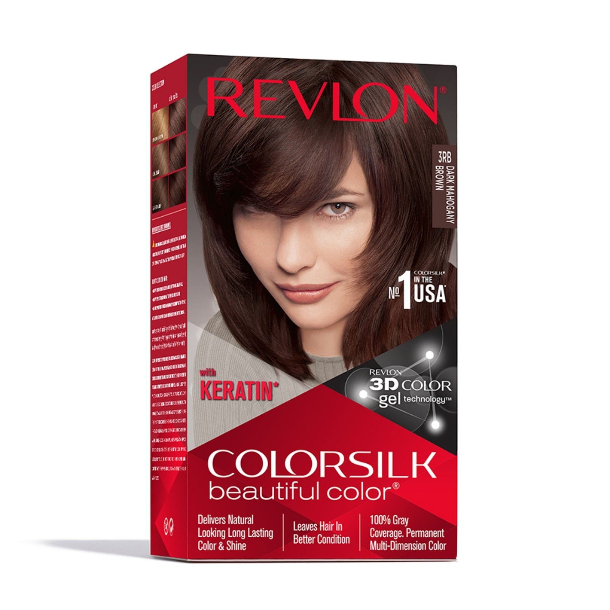 Revlon Colorsilk Hair Color With Keratin - Dark Mahogany Brown 3RB