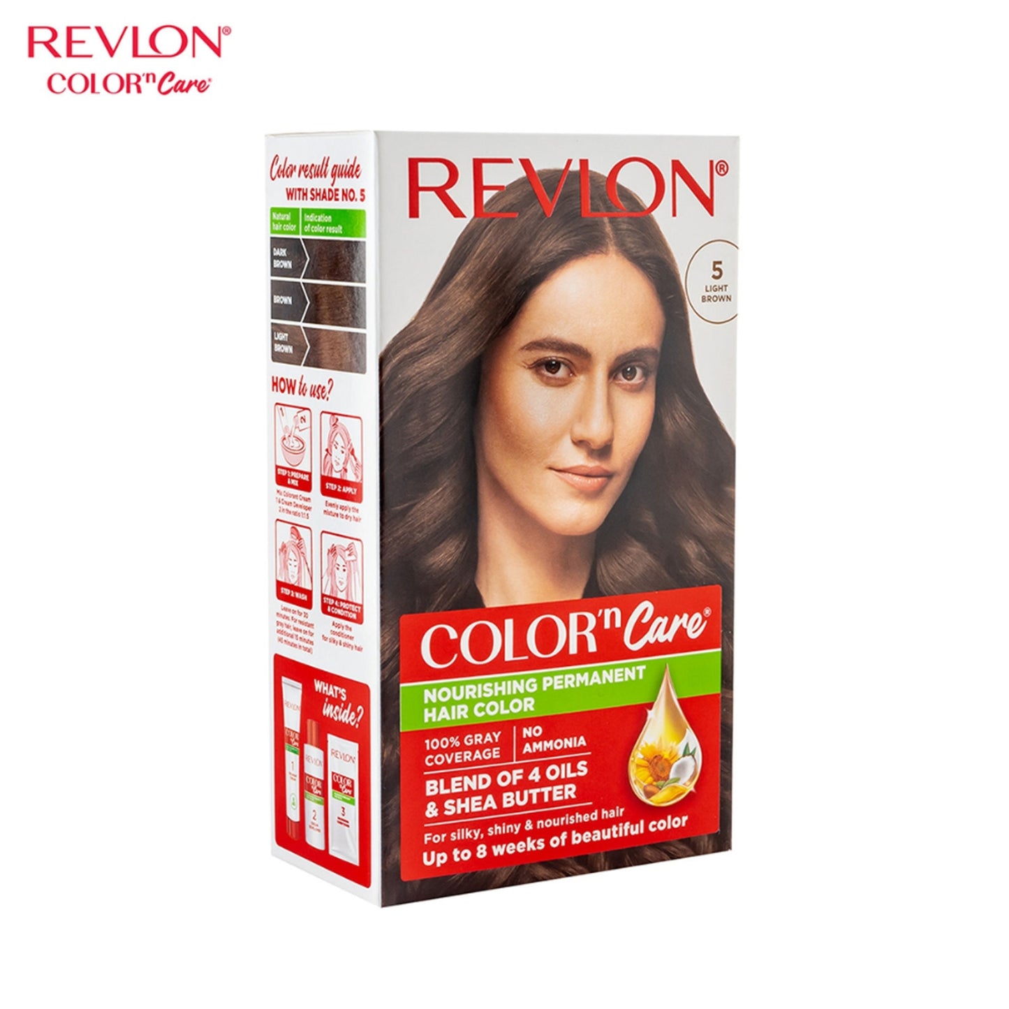 Revlon Color And Care Permanent Hair Color Cream - 5 Light Brown