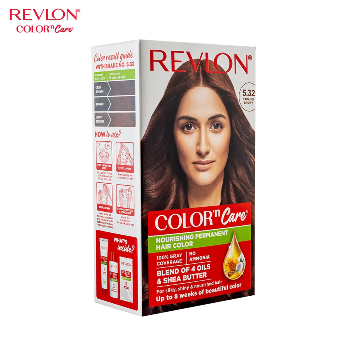Revlon Color And Care Permanent Hair Color Cream - 5.32 Caramel Brown