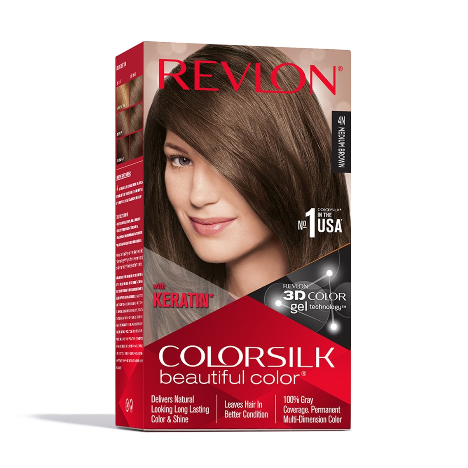Revlon Colorsilk Hair Color With Keratin - Medium Brown 4N