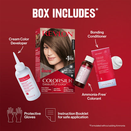 Revlon Colorsilk Hair Color With Keratin - Medium Brown 4N