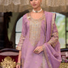 Indyancart IE Ethnic Motifs Embroidered Sequinned Straight Kurta Palazzos With Dupatta