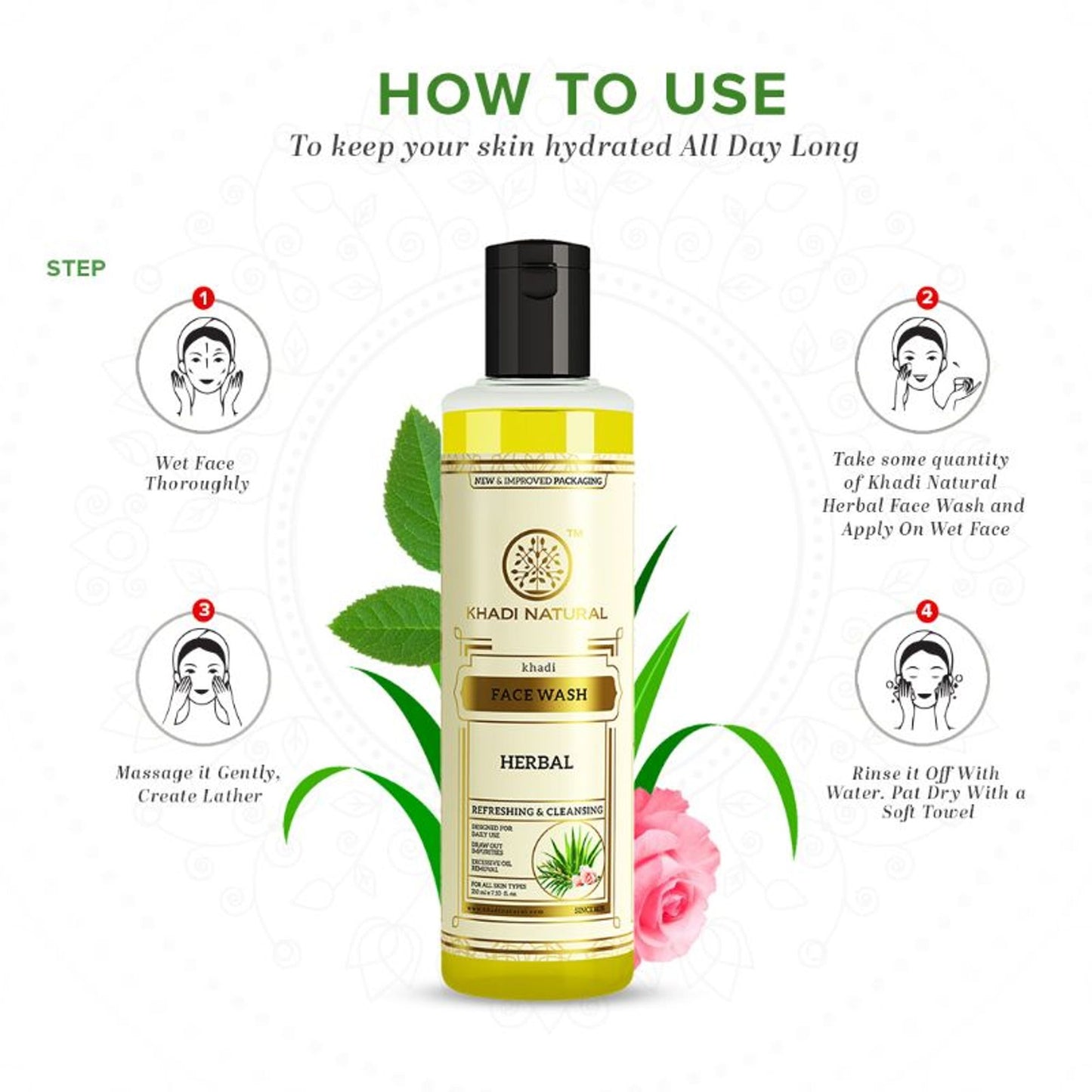 Khadi Natural Herbal Face Wash Removes Excess Oil & Deep Cleanses Skin