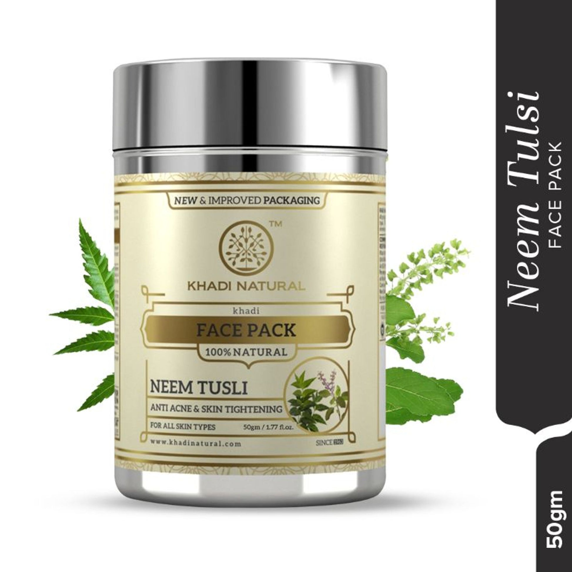 Khadi Natural Neem-Tulsi Face Pack Reduces Wrinkles & Finelines