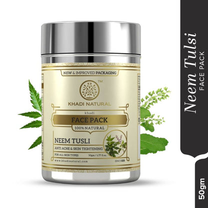 Khadi Natural Neem-Tulsi Face Pack Reduces Wrinkles & Finelines
