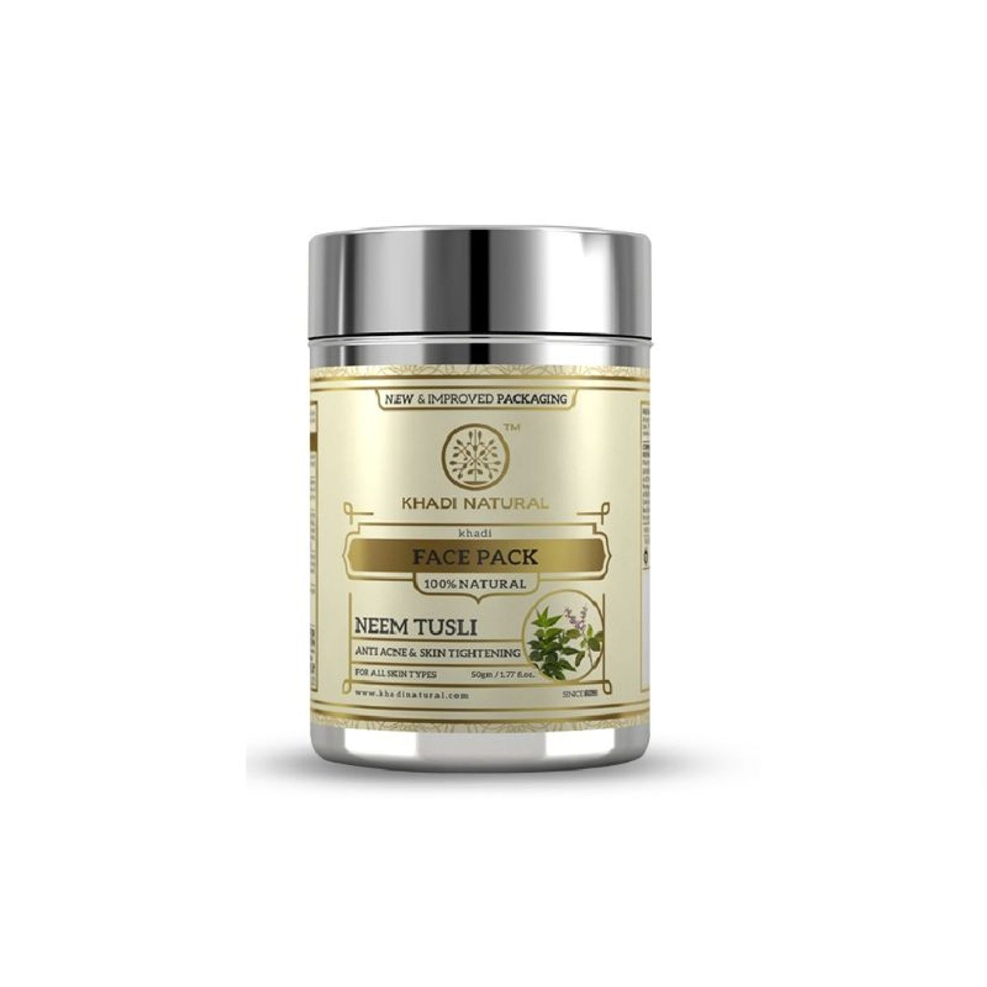 Khadi Natural Neem-Tulsi Face Pack Reduces Wrinkles & Finelines