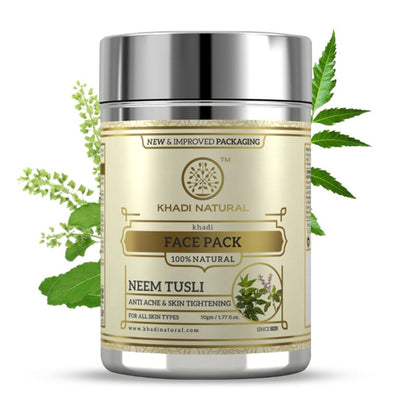 Khadi Natural Neem-Tulsi Face Pack Reduces Wrinkles & Finelines