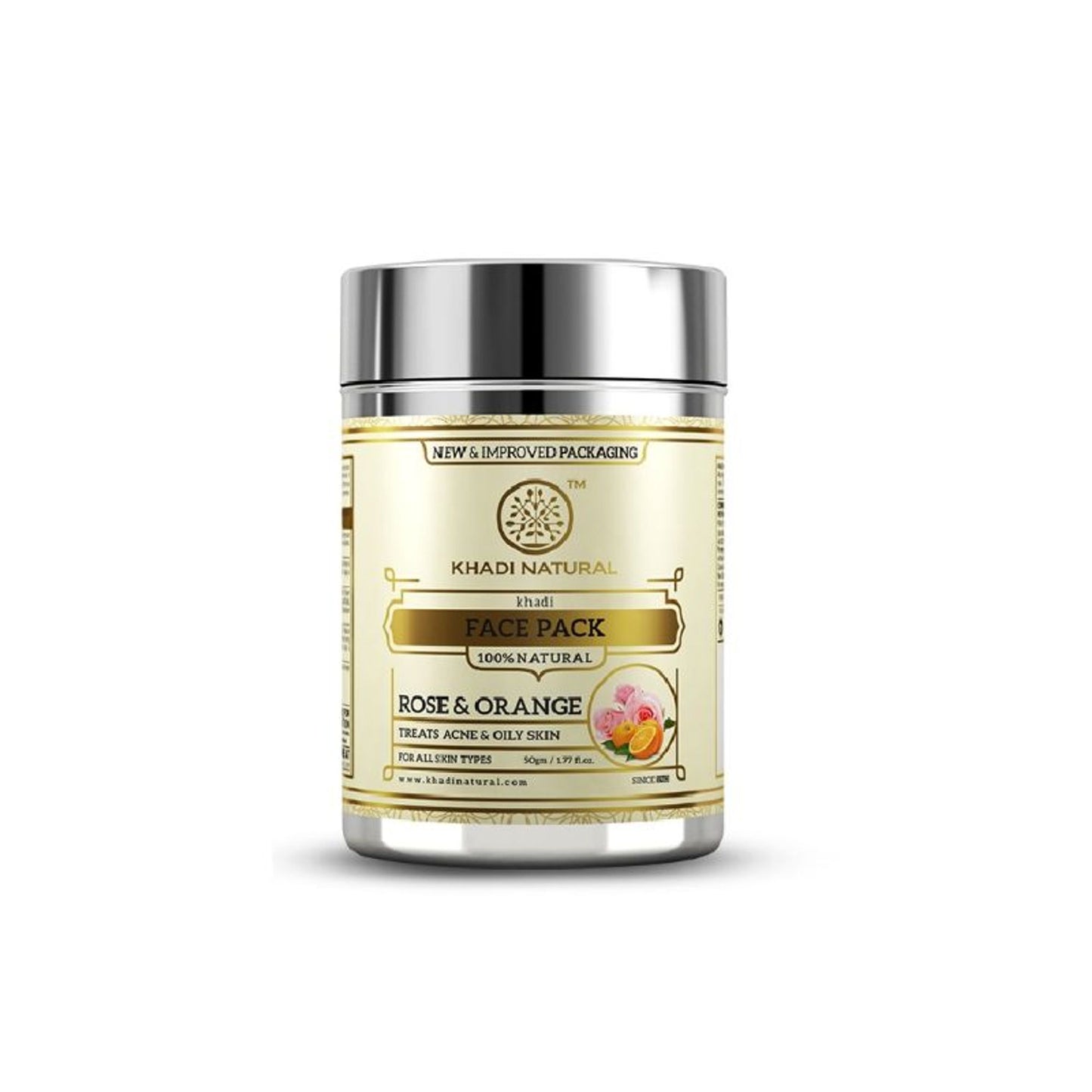 Khadi Natural Rose & Orange Face Pack Treats Acne & Oily Skin