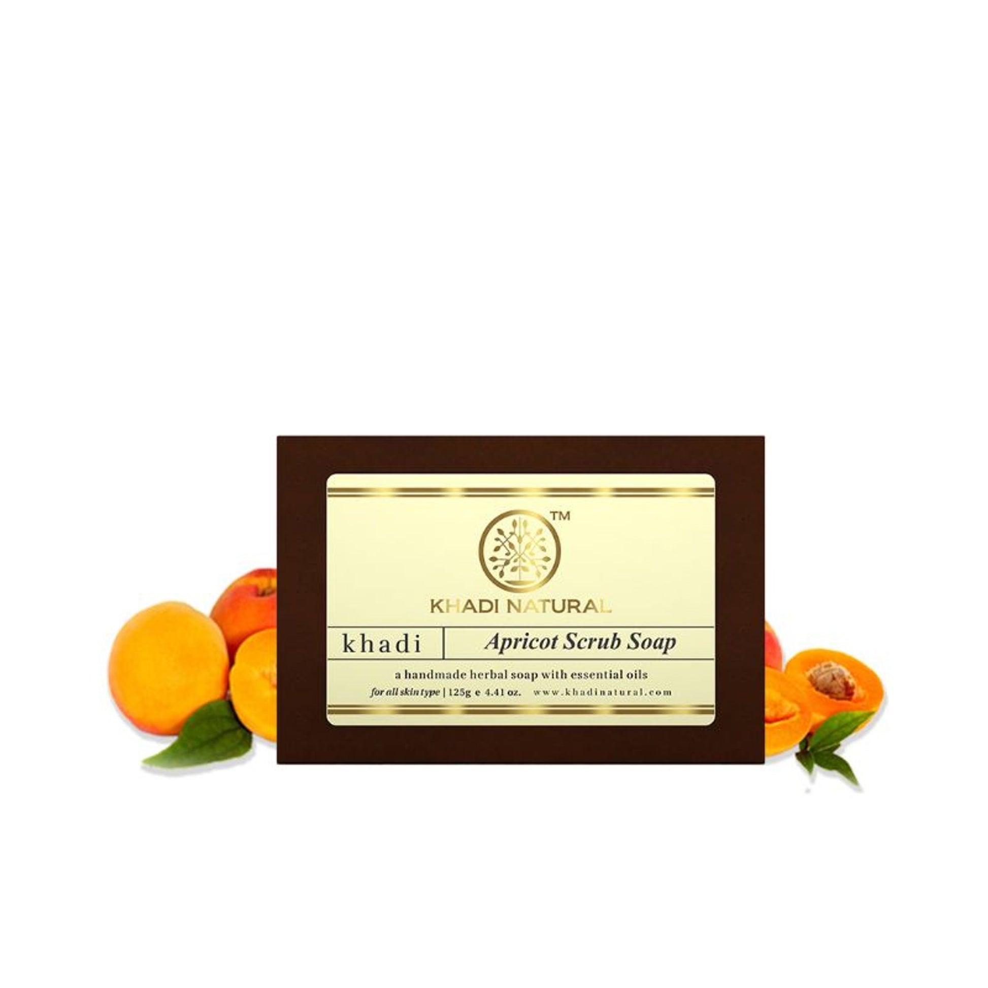 Khadi Natural Apricot Scrub Soap Deep cleanses skin