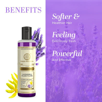 Khadi Natural Lavender & Ylang Ylang Body Wash Cleanses & Nourishes Skin