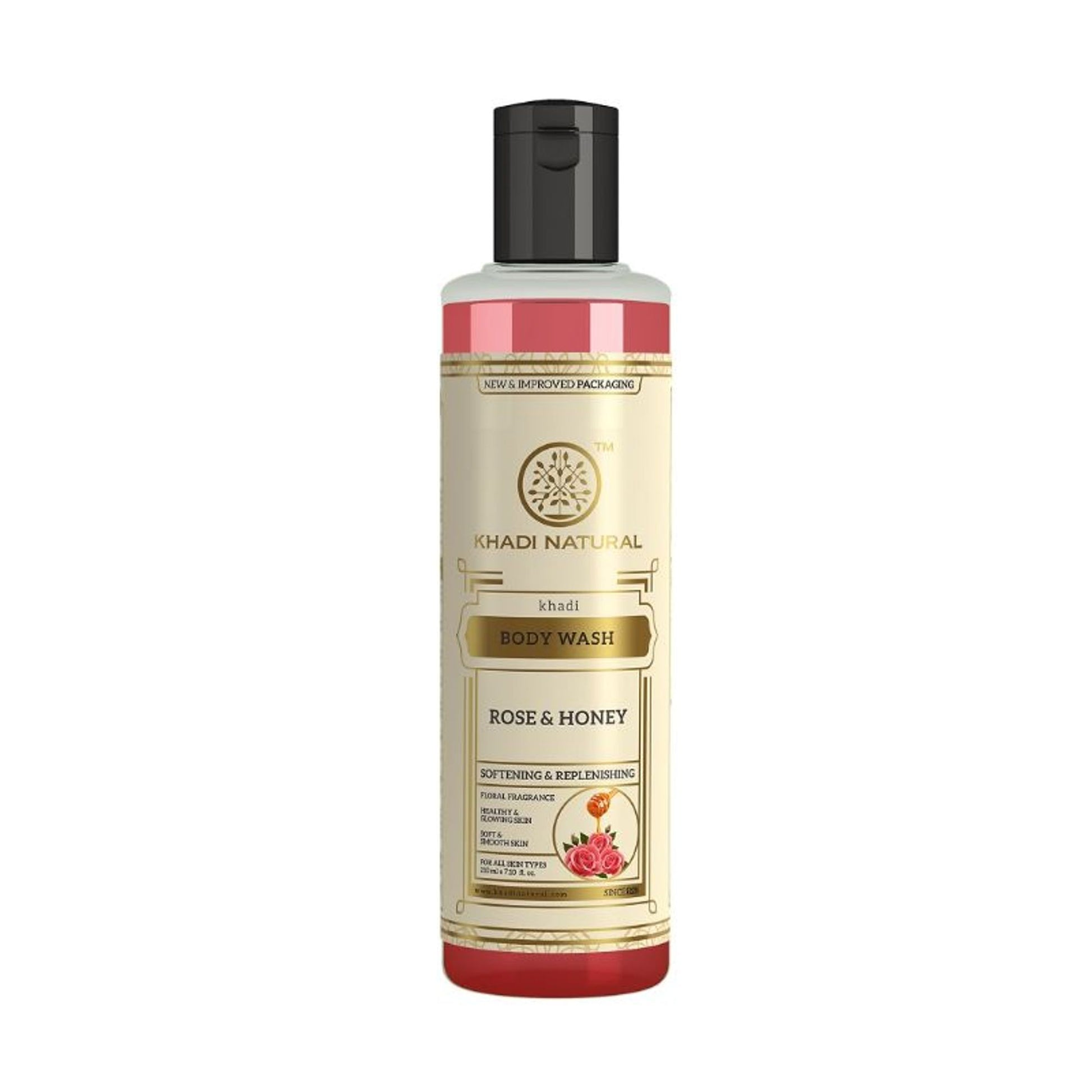 Khadi Natural Rose & Honey Body Wash Soft, Smooth & Hydrate Skin
