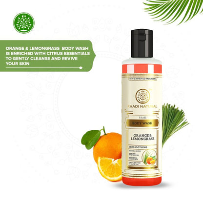 Khadi Natural Orange & Lemongrass Body Wash Nourish & Hydrate Skin