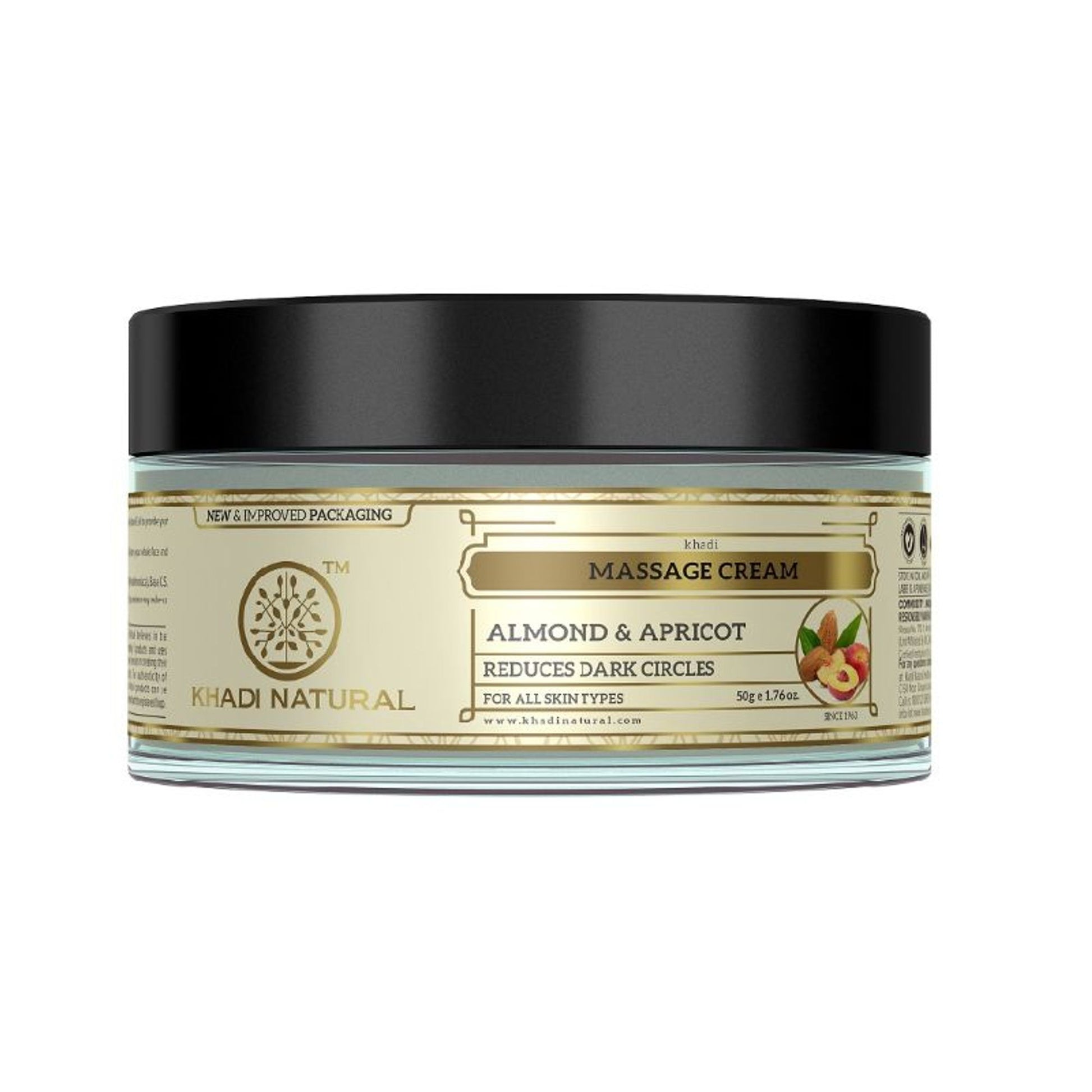 Khadi Natural Almond & Apricot Massage Cream Reduce Dark Circles