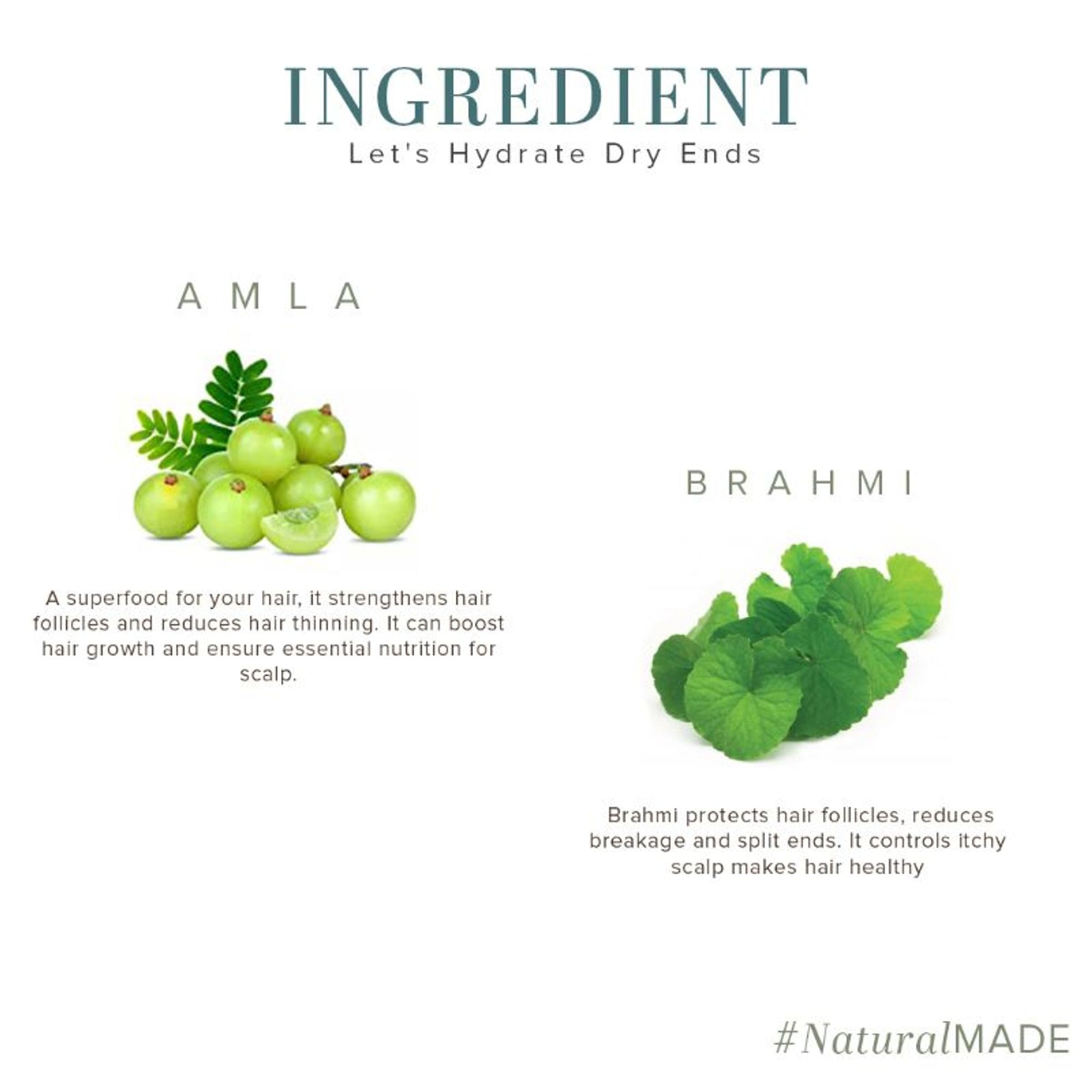 Khadi Natural Amla & Brahmi Hair Oil Control Split Ends
