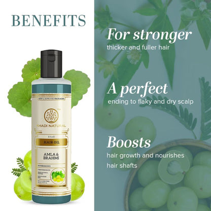 Khadi Natural Amla & Brahmi Hair Oil Control Split Ends