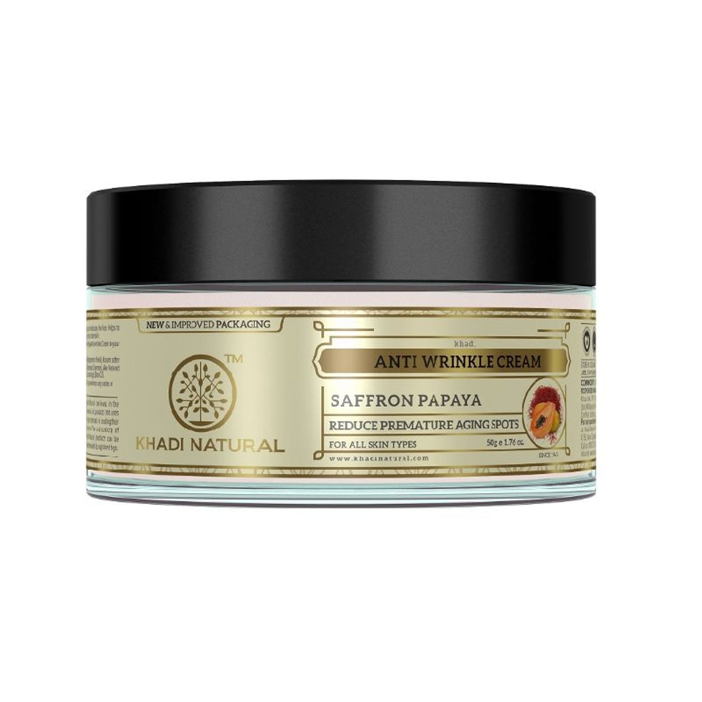 Khadi Natural Saffron Papaya Anti Wrinkle Cream Removes Finelines & Wrinkles