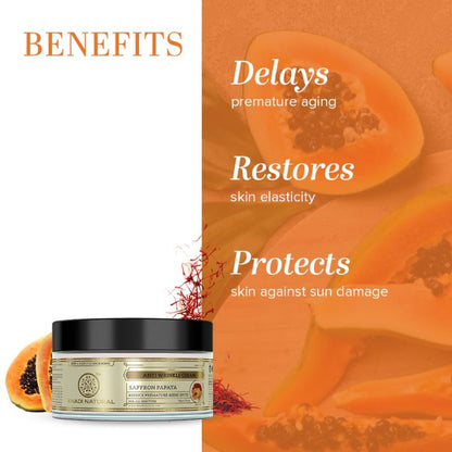 Khadi Natural Saffron Papaya Anti Wrinkle Cream Removes Finelines & Wrinkles