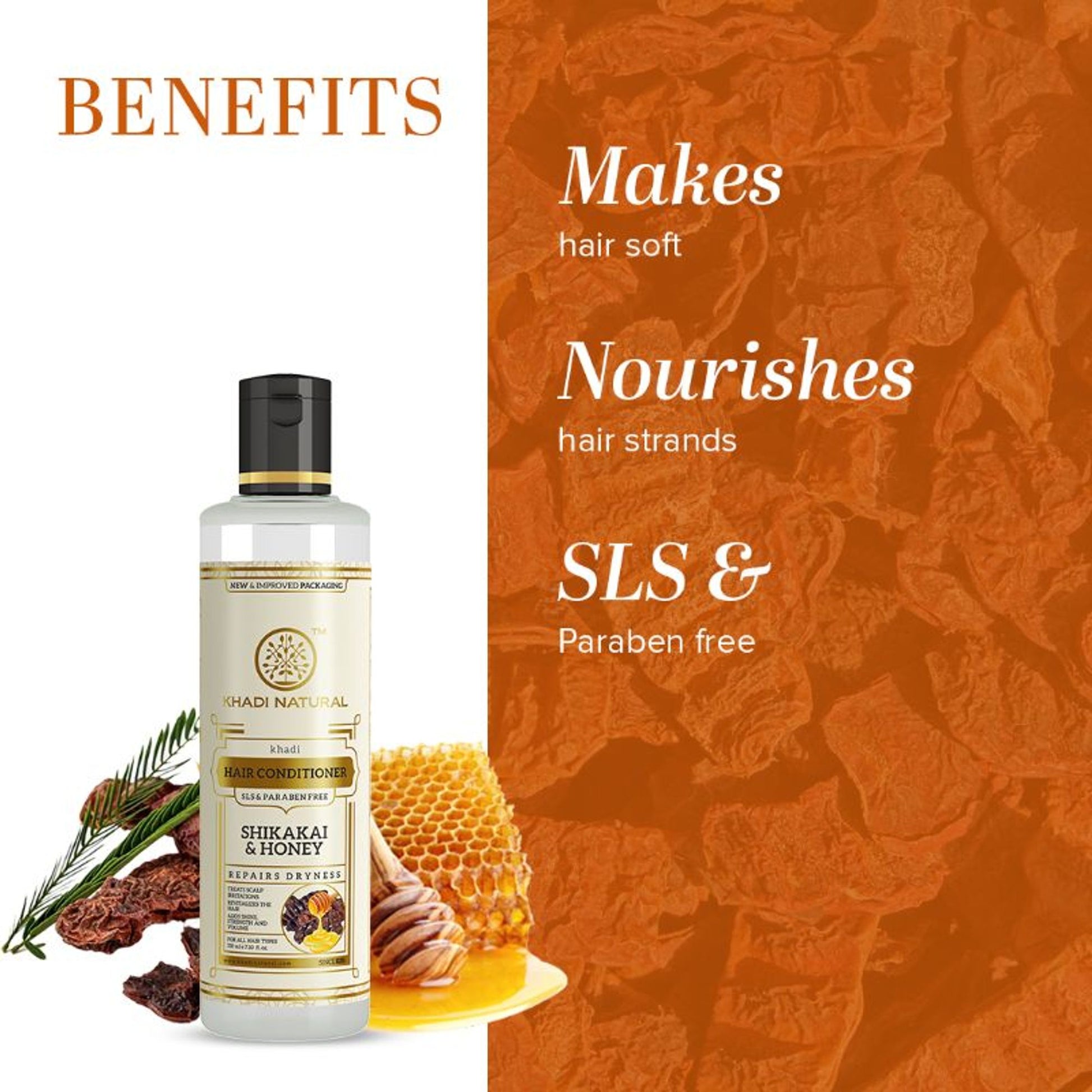 Khadi Natural Shikakai & Honey Hair Conditioner SLS & Paraben Free