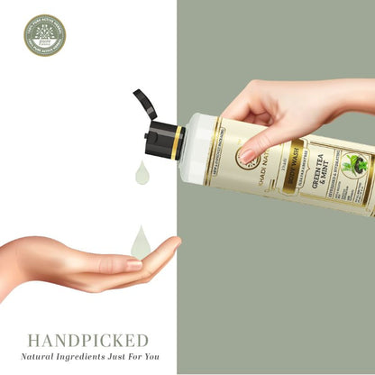 Khadi Natural Green Tea & Mint Body Wash Soft & Smooth Skin SLS & Paraben Free