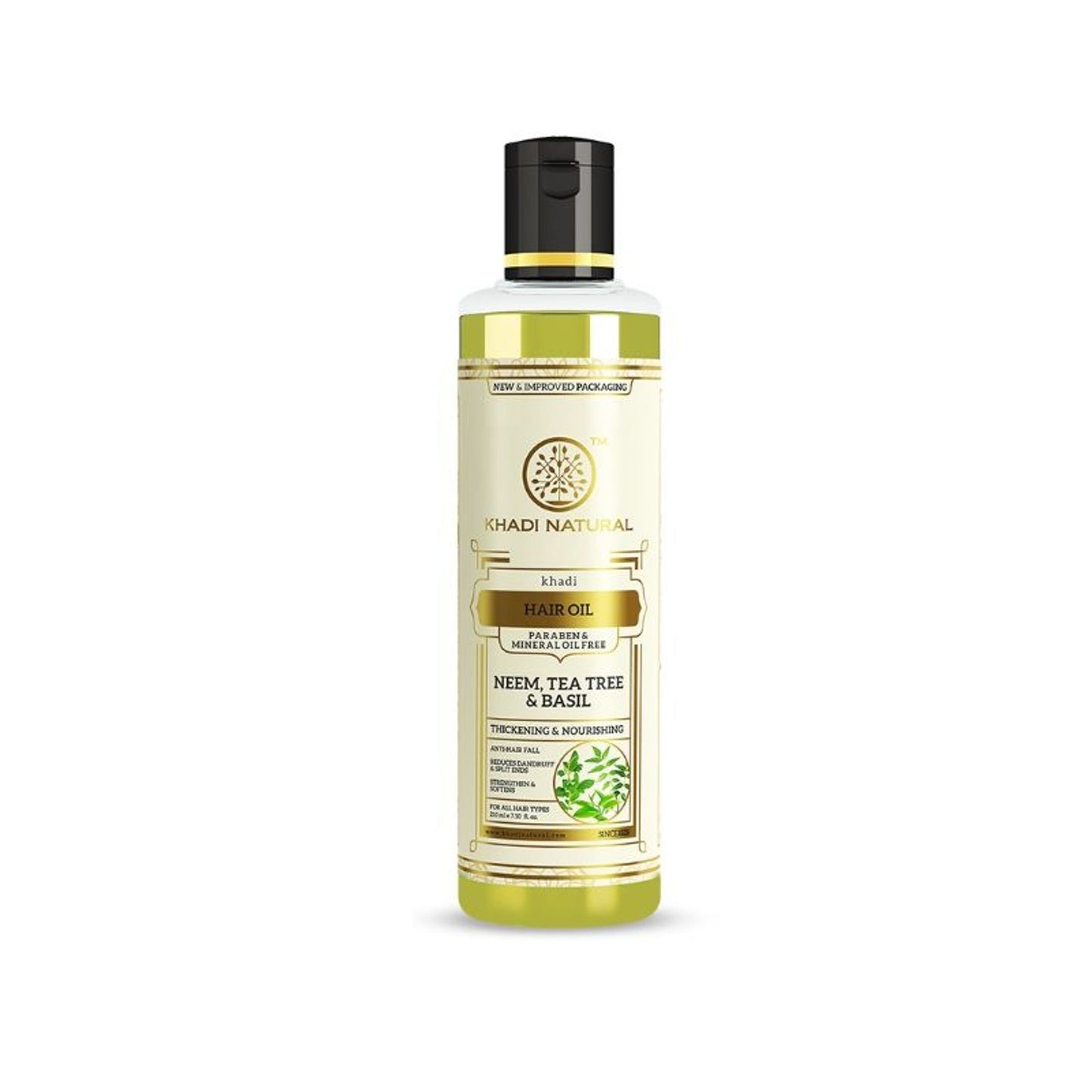 Khadi Natural Neem Teatree & Basil Hair Oil Anti Dandruff Paraben & Mineral Oil Free
