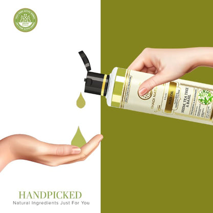 Khadi Natural Neem Teatree & Basil Hair Oil Anti Dandruff Paraben & Mineral Oil Free