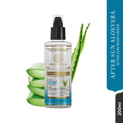 Khadi Natural After Sun Aloe Vera Moisturiser Protect UV Rays