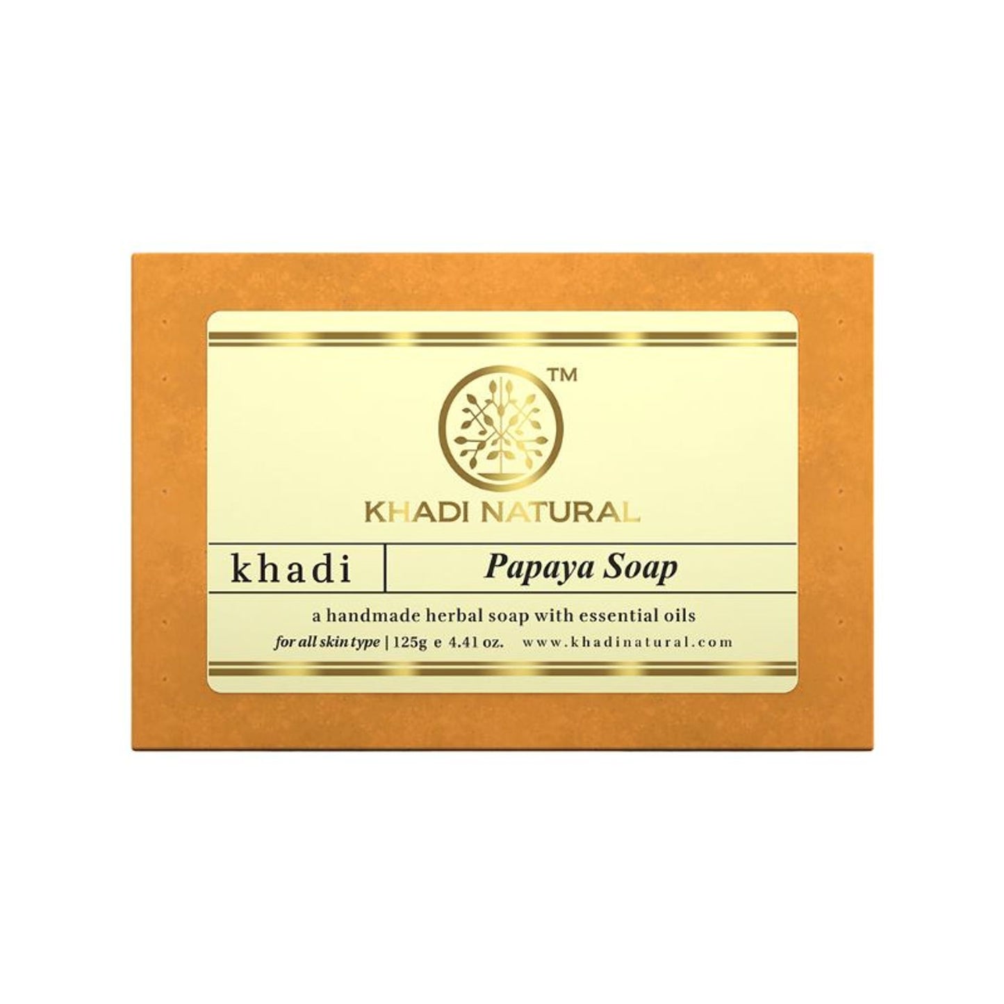 Khadi Natural Papaya Handmade Soap Reduce Wrinkles & Fine Lines