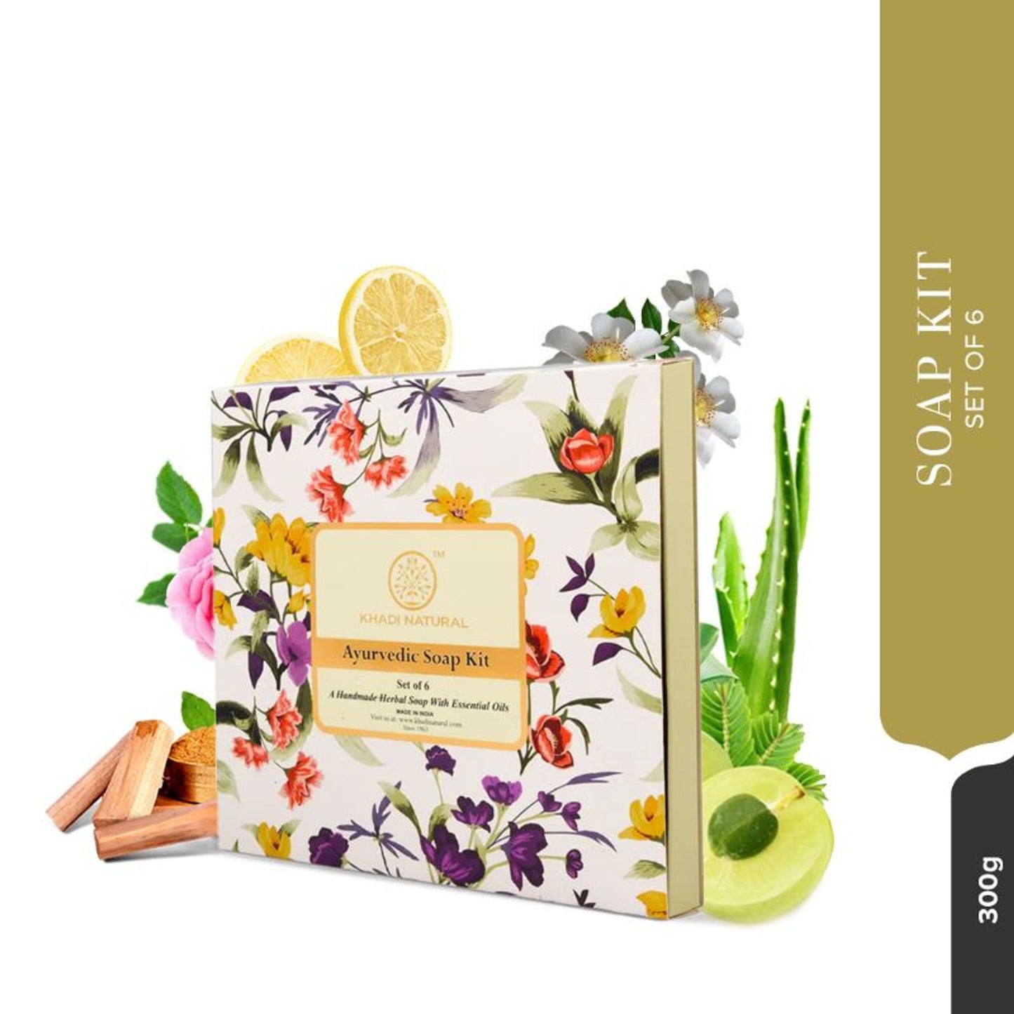 Khadi Natural Ayurvedic Handmade Soap Kit Set Of 6