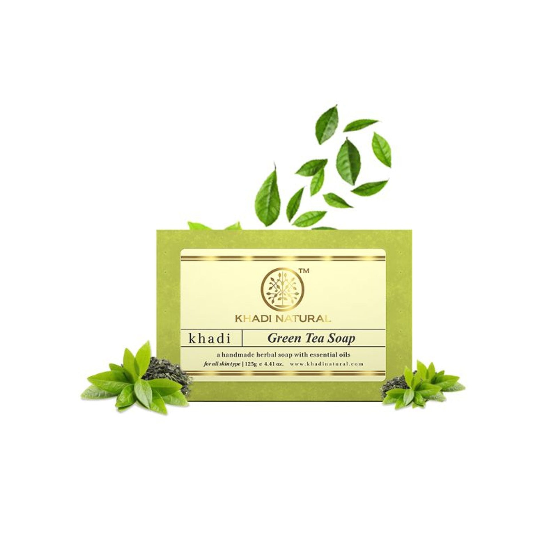 Khadi Natural Green Tea Handmade Soap Reduce Dead Skin Cells