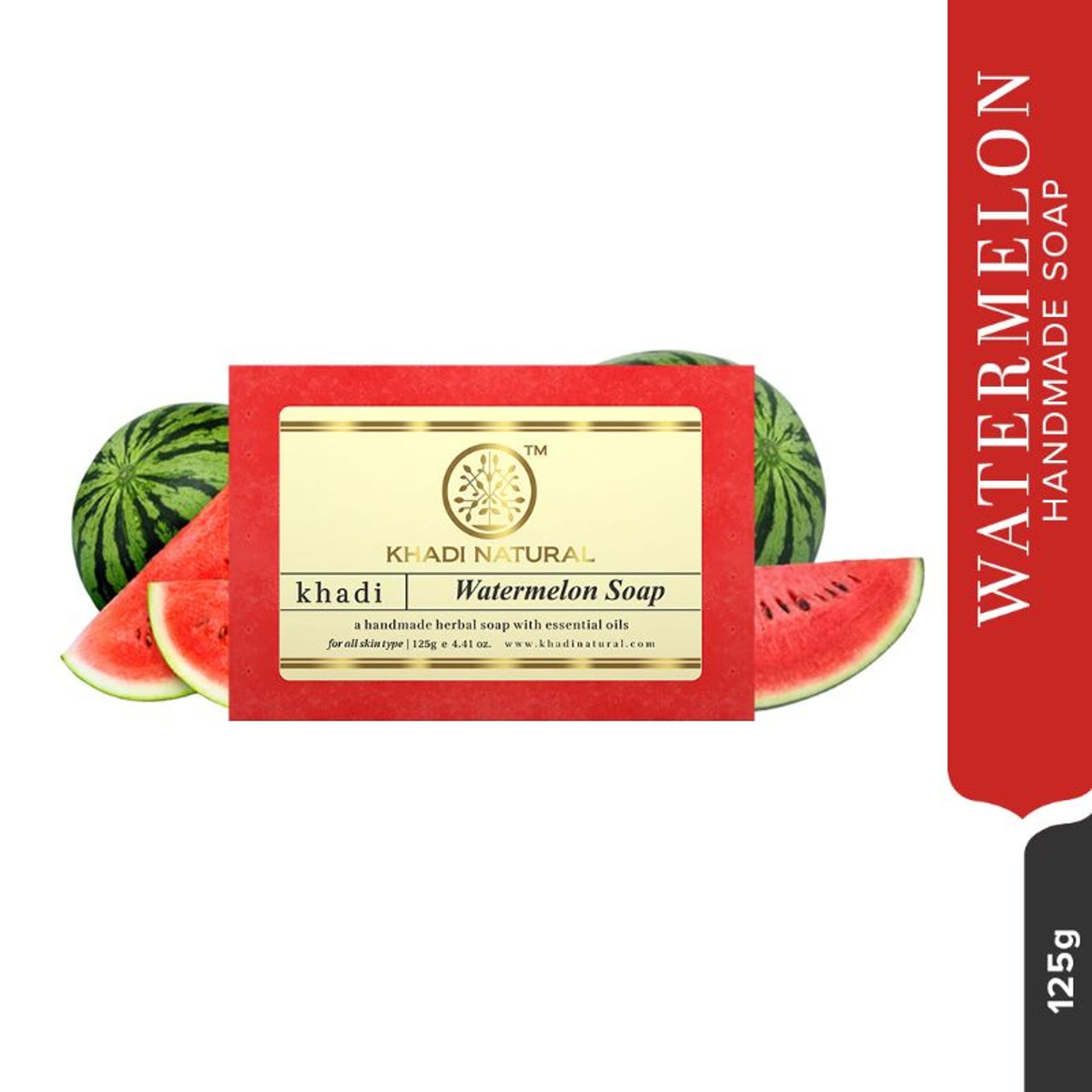 Khadi Natural Watermelon Handmade Soap Reduce tan & Dead Cells
