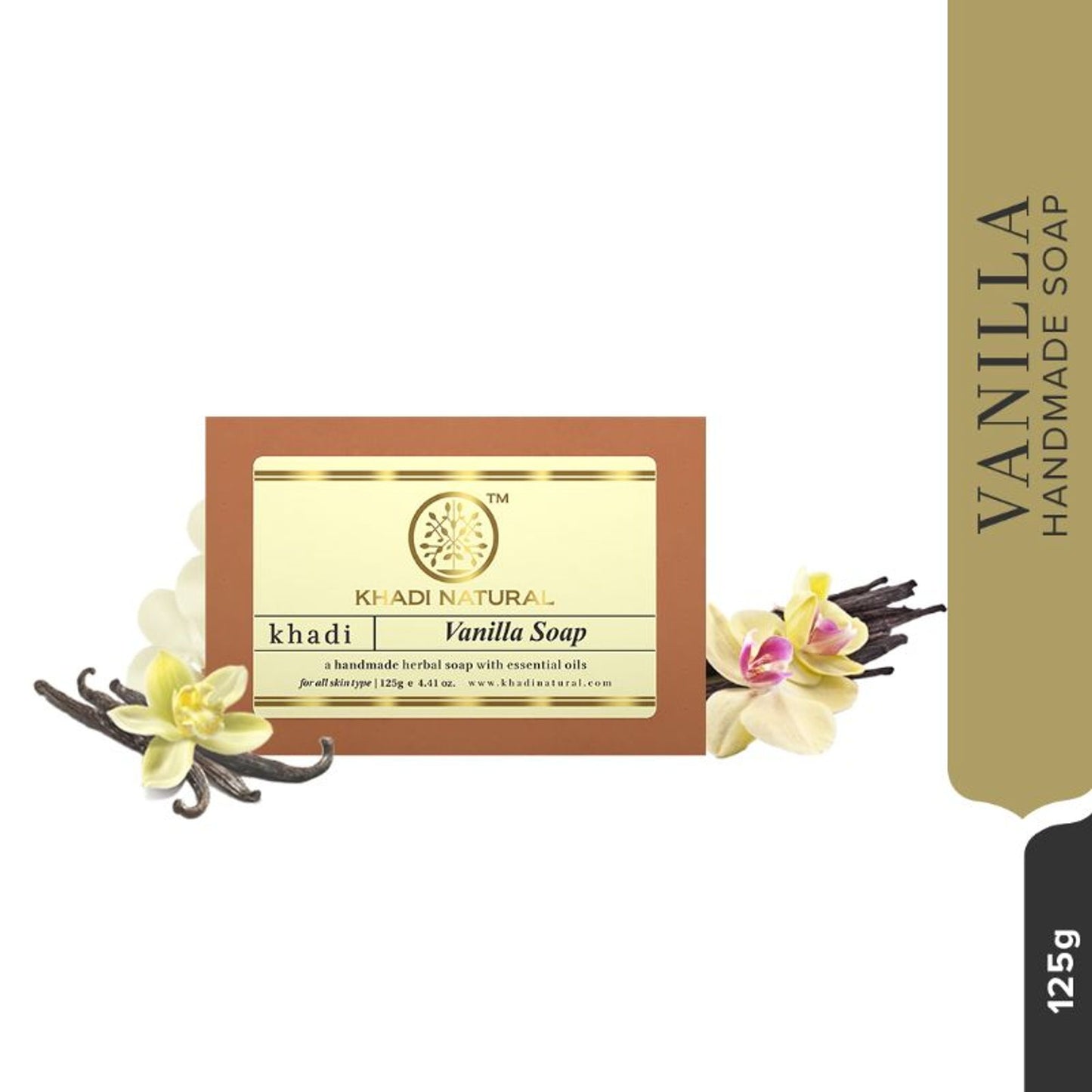 Khadi Natural Vanilla Handmade Soap Anti-bacterial
