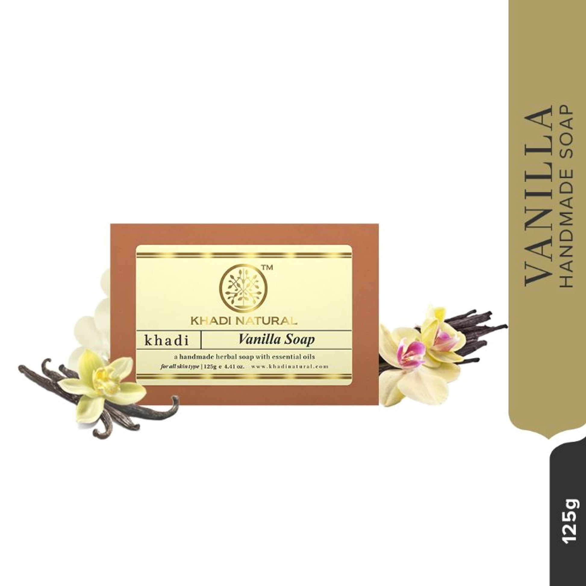Khadi Natural Vanilla Handmade Soap Anti-bacterial