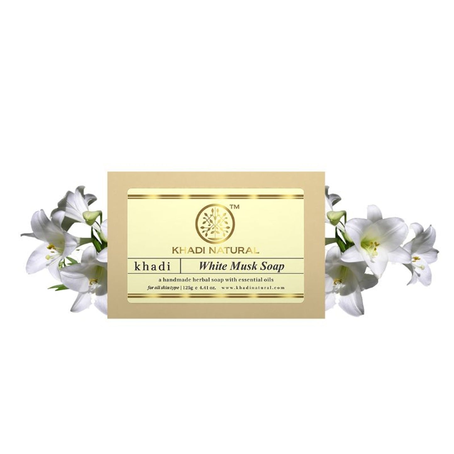 Khadi Natural White Musk Handmade Soap Smooth & Hydrated Skin